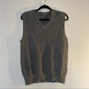 Brooks Brothers Cashmere Blend Gray Vesr Medium